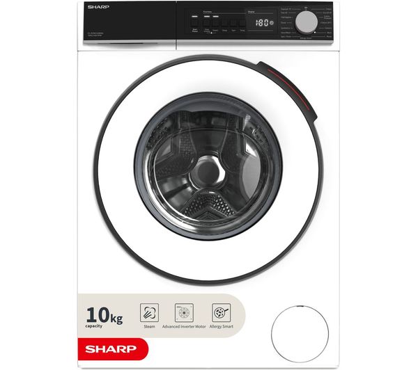 Photos - Washing Machine Sharp ES-NIH714BWA-EN Integrated 7 kg 1400 Spin  - White 