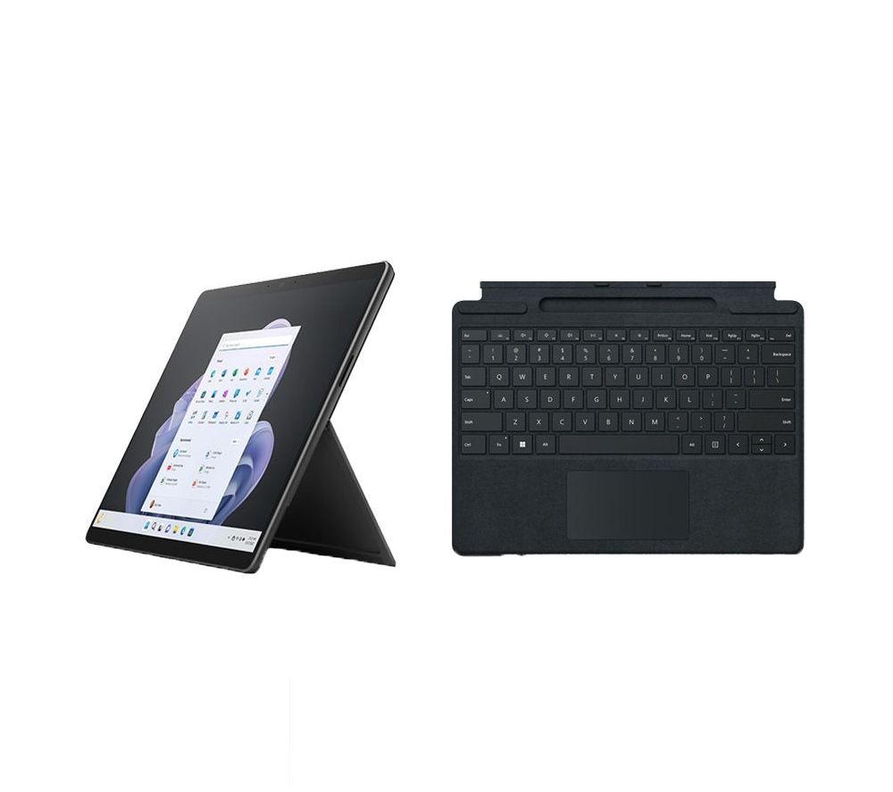 13" Surface Pro 9 & Surface Surface Pro Signature Typecover (Black) Bundle - Intel® Core™ i5, 256 GB SSD, Graphite