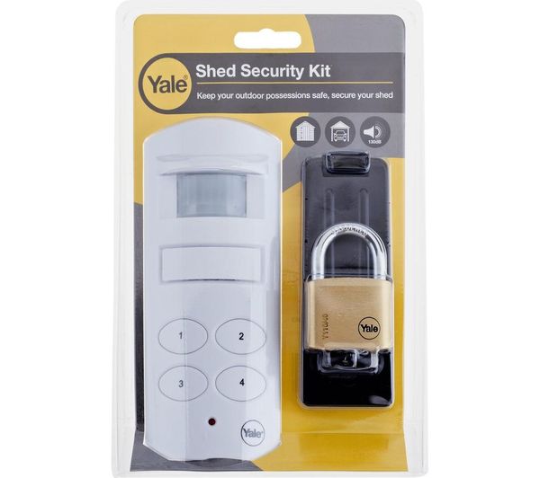 YALE Shed Pack P-SHPK-01 Wireless Alarm with Padlock & Hasp