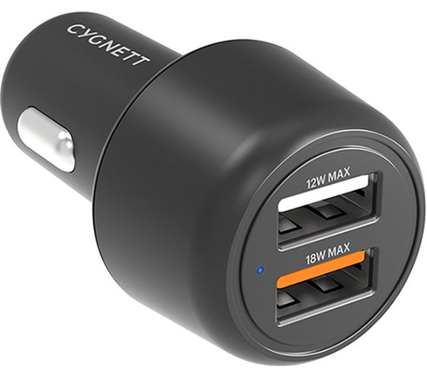 Cygnett Carpower 30w Usb Car Charger Black