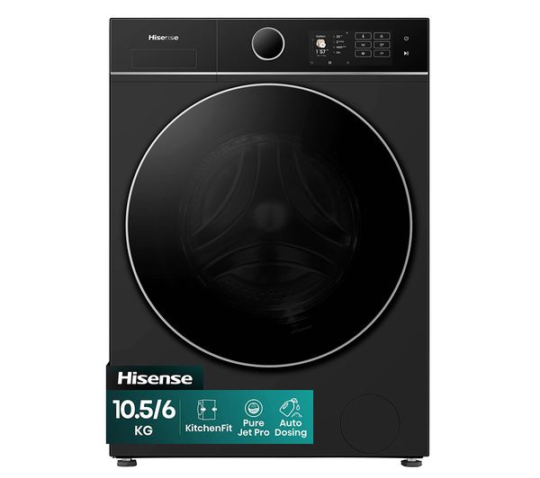 Hisense 5i Kitchenfit Series Wd5i1045bbq Wifi Enabled 105 Kg Washer Dryer Black