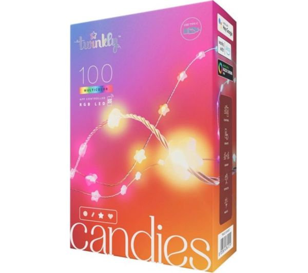 Twinkly Candies Stars Smart 100 Rgb Led String Lights 65 M