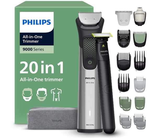An image of PHILIPS Series 9000 20-in-1 MG9557/15 Wet & Dry Multi Grooming Trimmer - Black