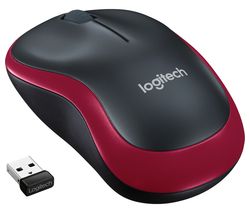 M185 Wireless Optical Mouse - Black & Red