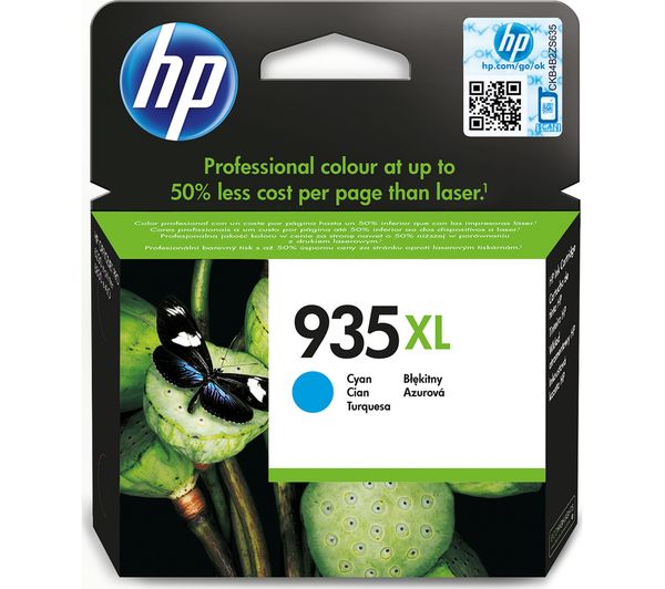 HP 935XL Cyan Ink Cartridge, Cyan