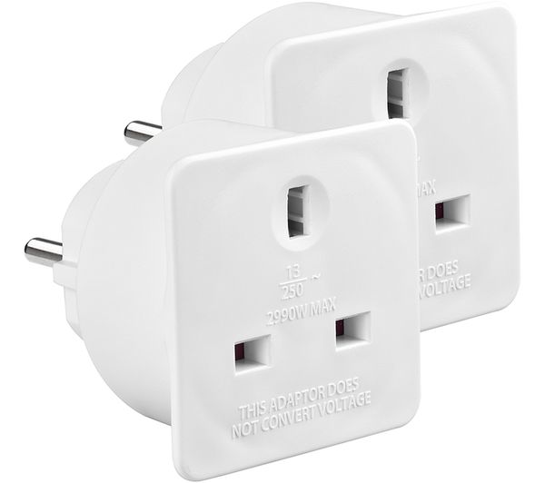 Buy MASTERPLUG TAEUR/2-MP UK to EU Travel Adapter - Twin Pack