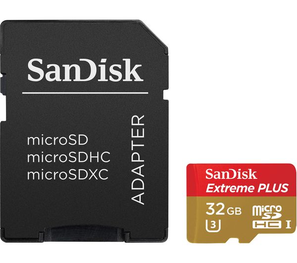 Image of SANDISK Extreme Plus Class 10 microSDHC Memory Card - 32 GB