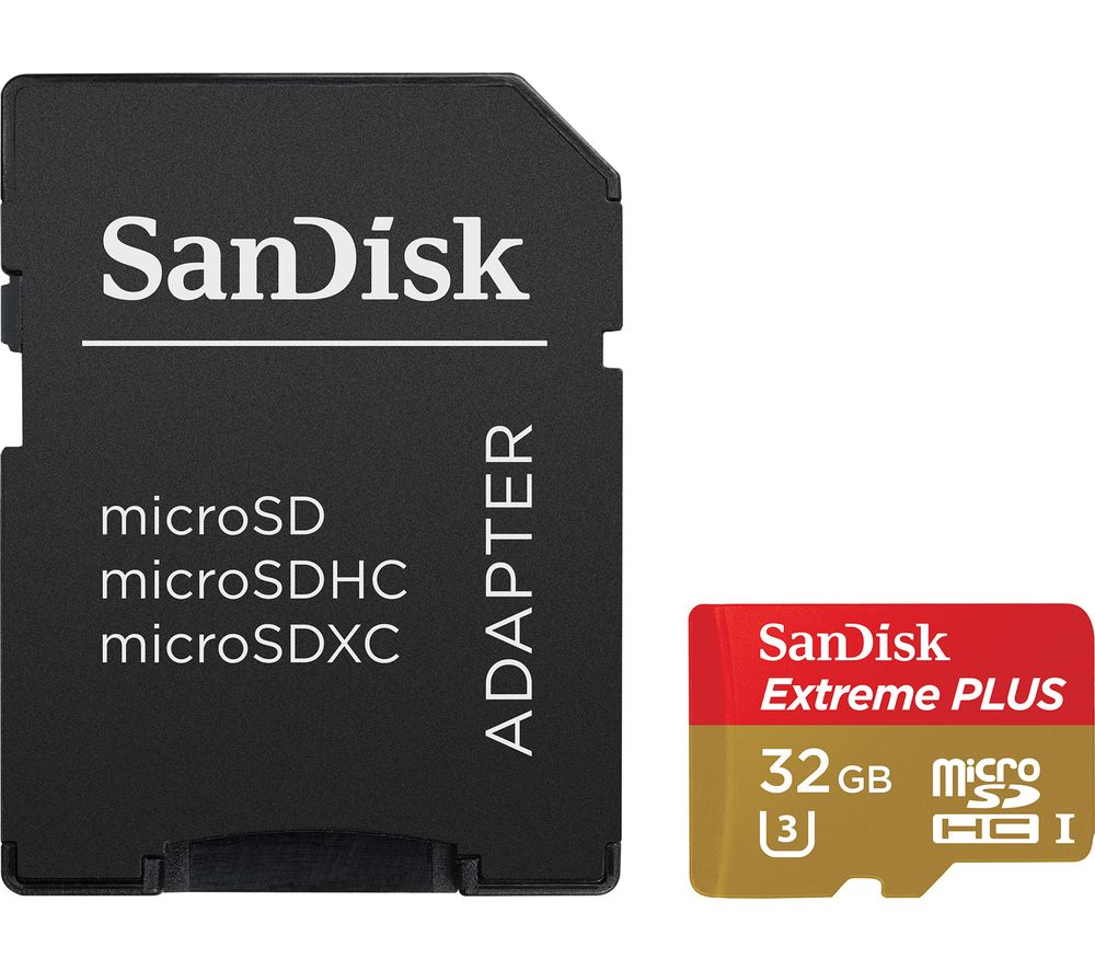 SANDISK Extreme Plus Class 10 microSD Memory Card - 32 GB