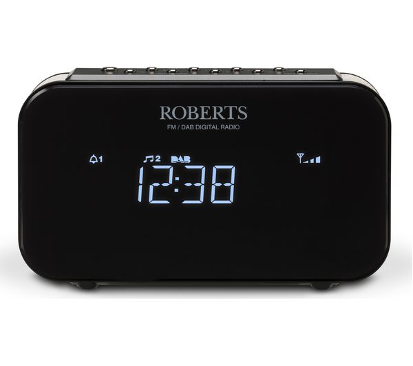 ROBERTS ORTUS1 DAB Clock Radio - Black, Black