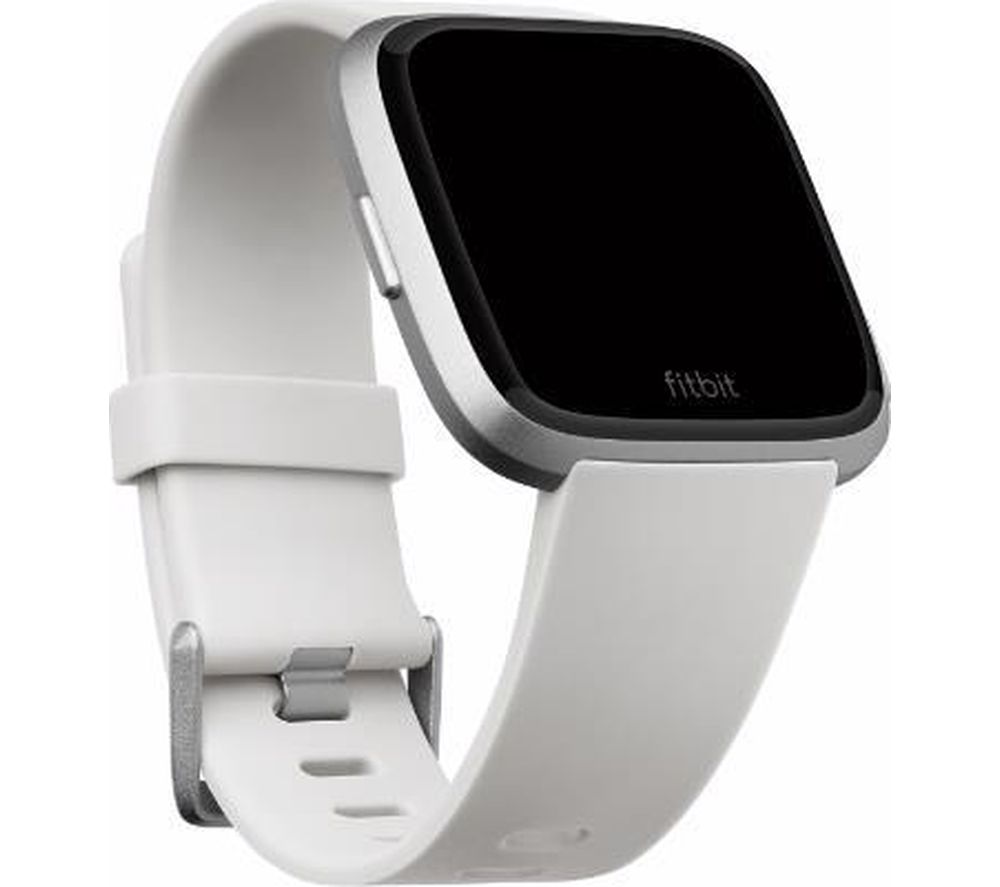 white fitbit watch