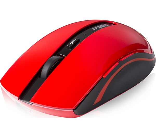 RAPOO 7200P Wireless Optical Mouse - Red, Red