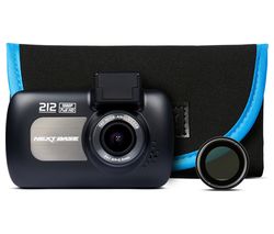 NEXTBASE 212 Lite Dash Cam with Carry Case & Polarising Lens Bundle - Black