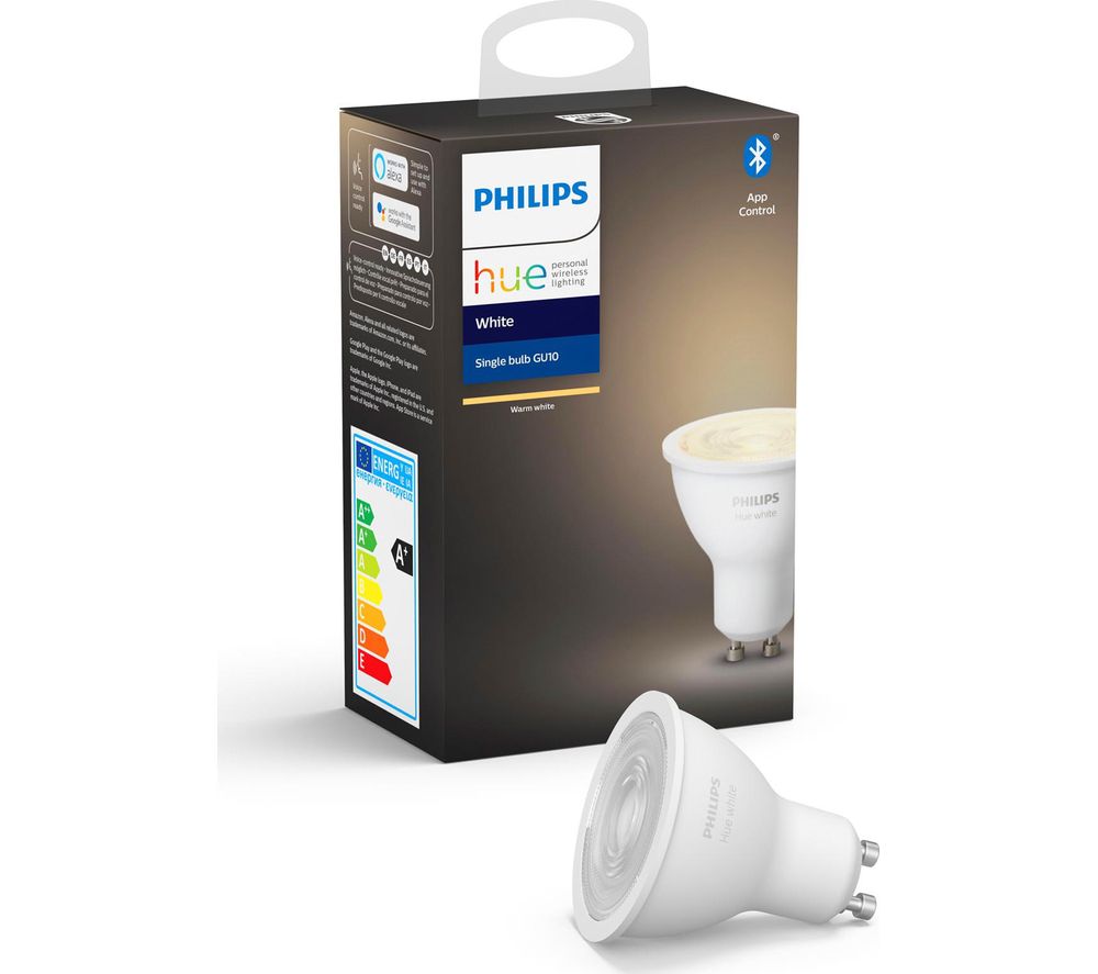 PHILIPS Hue White Bluetooth LED Bulb - GU10, White