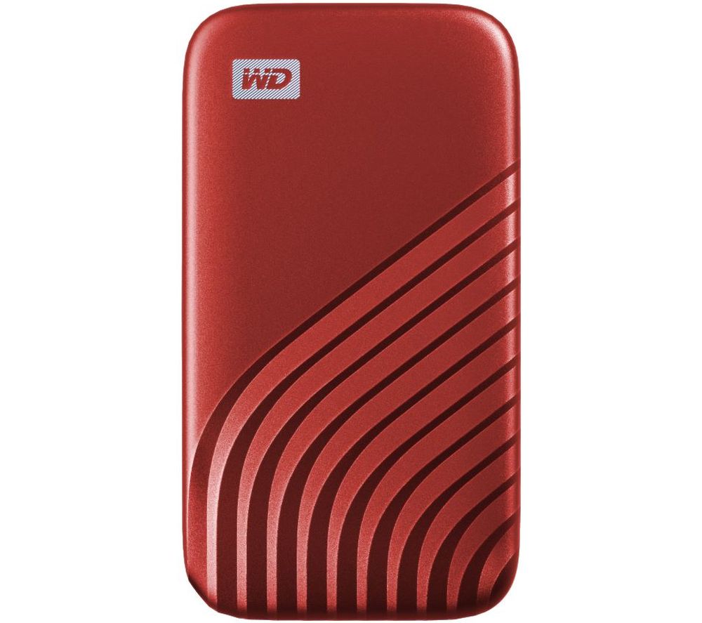 WD My Passport Portable External SSD - 500 GB, Red