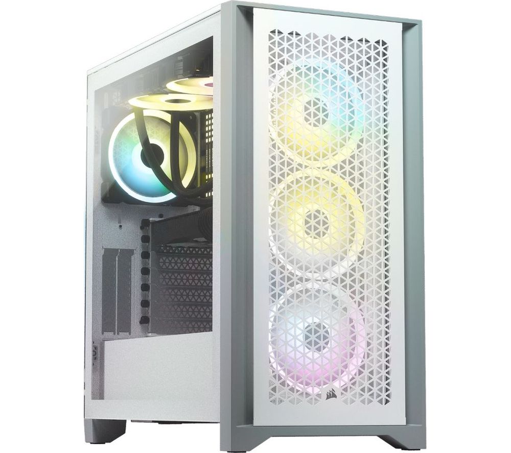 CORSAIR 4000D AIRFLOW Tempered Glass ATX Mid-Tower PC Case - White