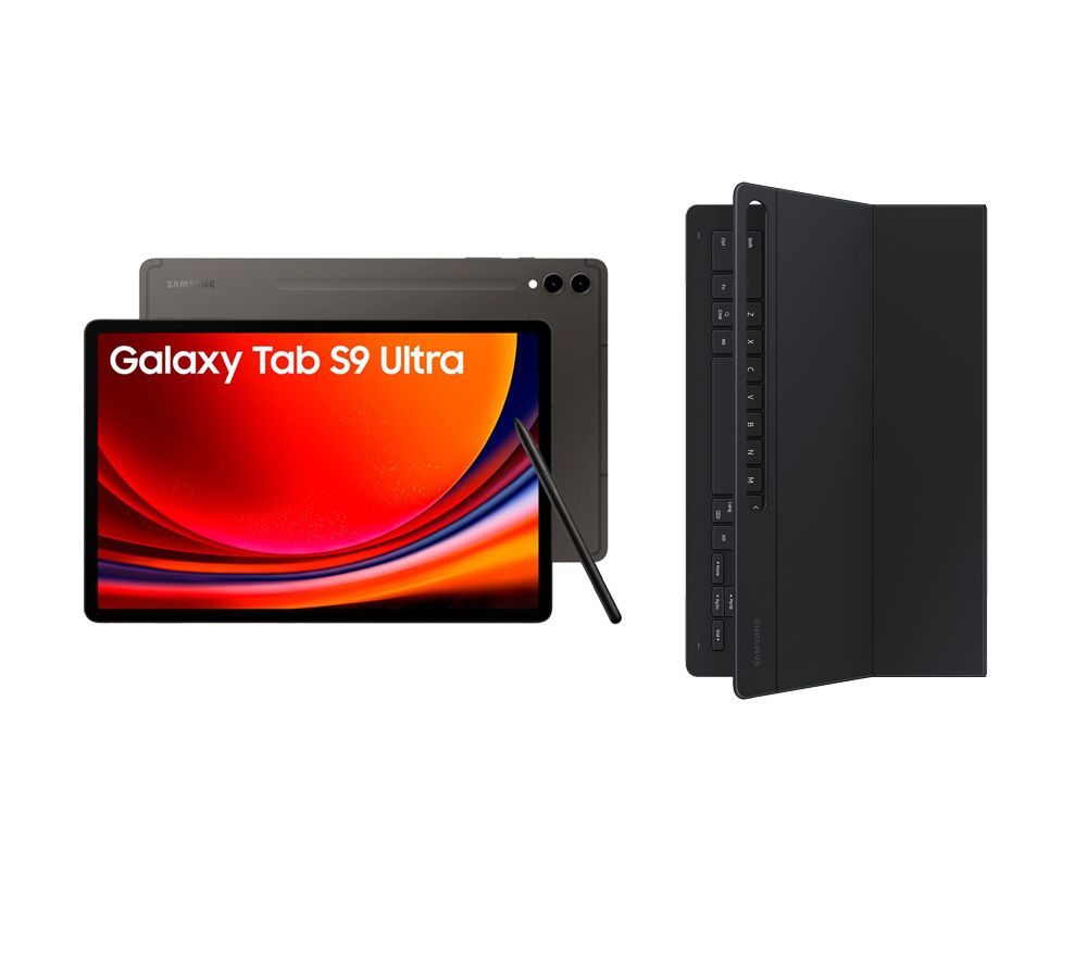Galaxy Tab S9 Ultra 14.6" Tablet (256 GB, Graphite) & Galaxy Tab S9 Ultra Slim Book Cover Keyboard Case Bundle