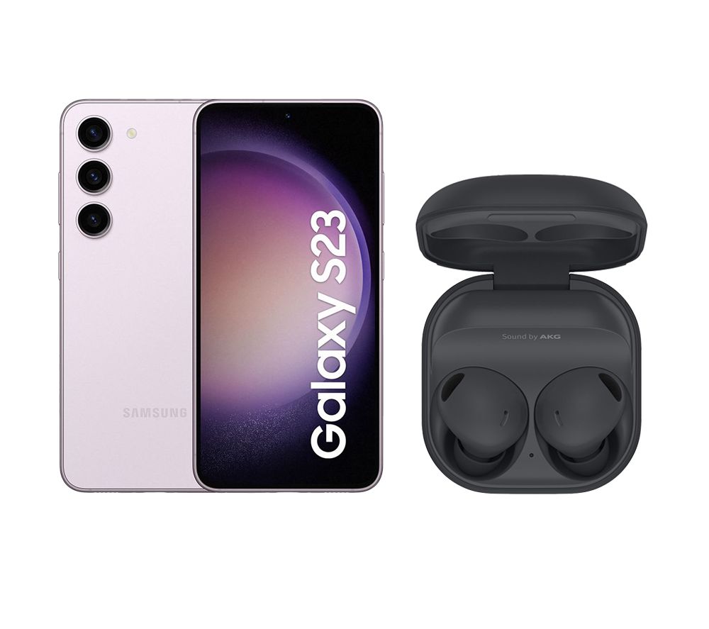 Galaxy S23 (256 GB, Lavender) & Galaxy Buds2 Pro Wireless Bluetooth Noise-Cancelling Earbuds Bundle
