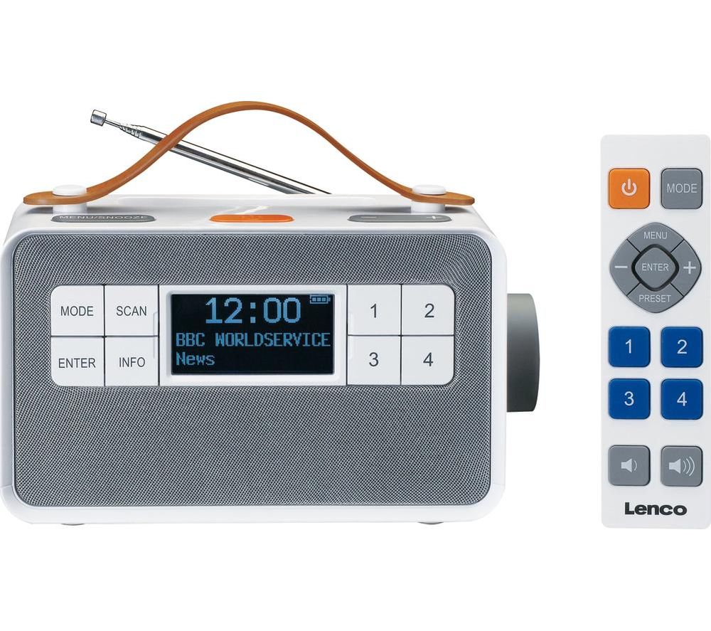 Senior PDR-065 Portable DAB+/FM Smart Bluetooth Clock Radio - White