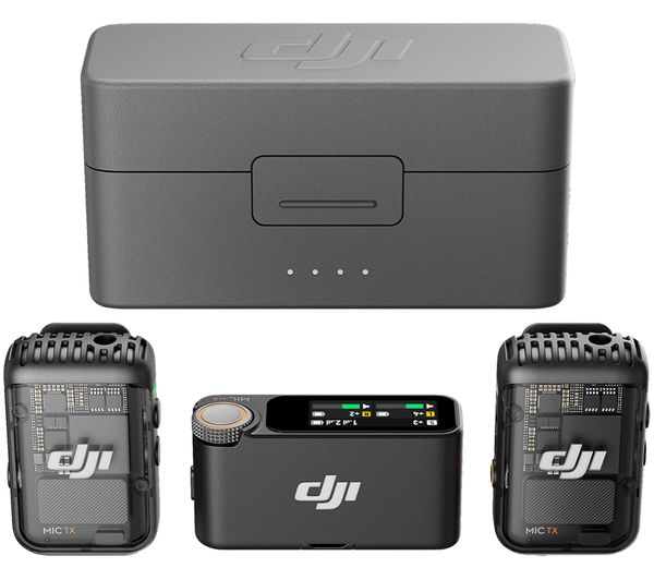 Image of DJI Mic 2 (2 TX + 1 RX + Charging Case) Wireless Microphone Kit - Black