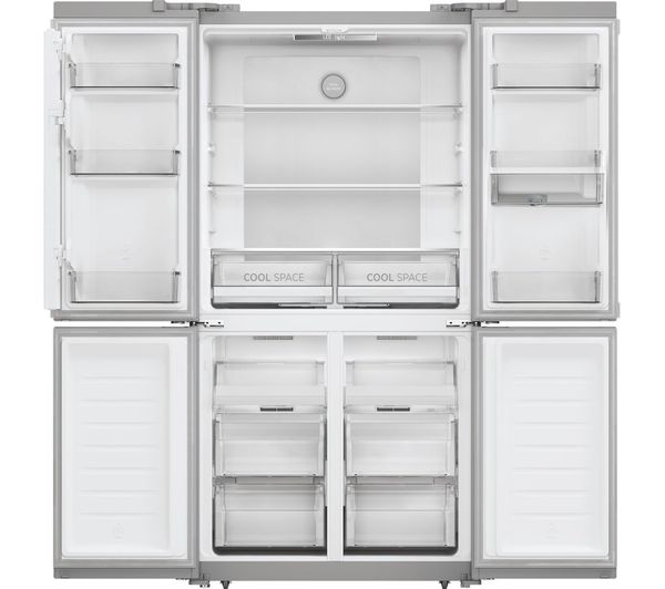 HOOVER H-FRIDGE 700 HSC918EWXK Fridge Freezer - Silver - 34005696
