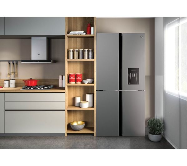 HOOVER H-FRIDGE 700 HSC918EWXK Fridge Freezer - Silver - 34005696
