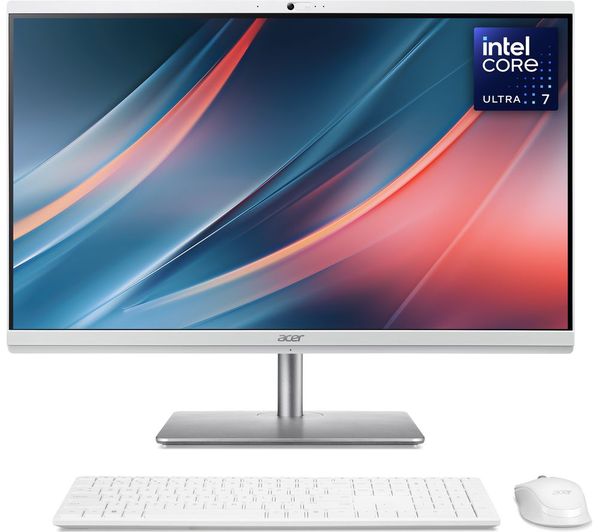 ACER Aspire C27-195ES 27" All-in-One PC - Intel® Core™ Ultra 7, 1 TB SSD, White