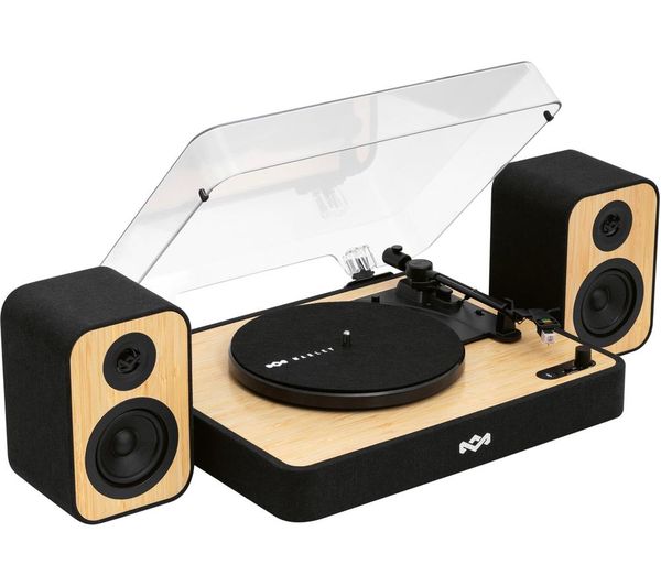 House Of Marley Revolution Belt Drive Bluetooth Turntable Speakers Black