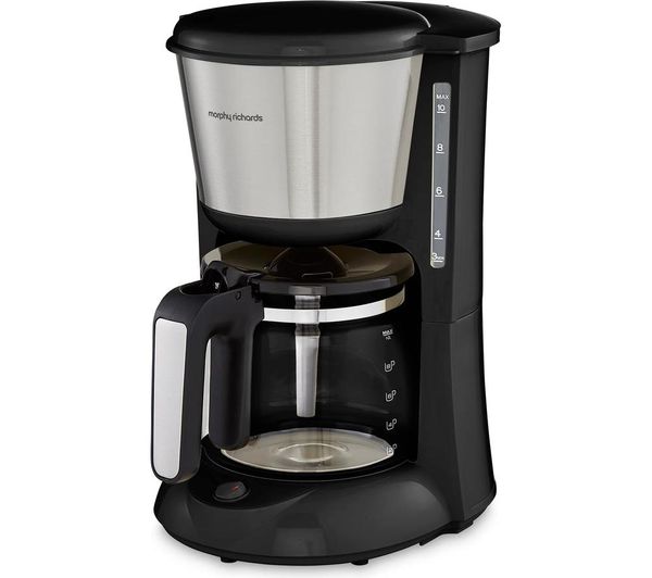 Morphy Richards Equip 162501 Filter Coffee Machine Black Silver