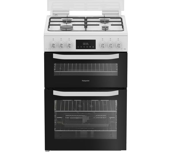 An image of HOTPOINT HTG6GDCW 60 cm Gas Cooker - White