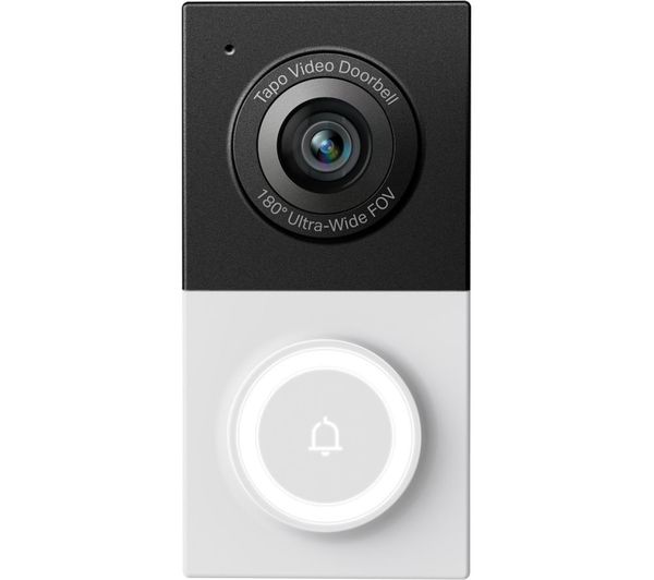 An image of TP-LINK Tapo D130 Smart Wired Video Doorbell with Chime - Black & White
