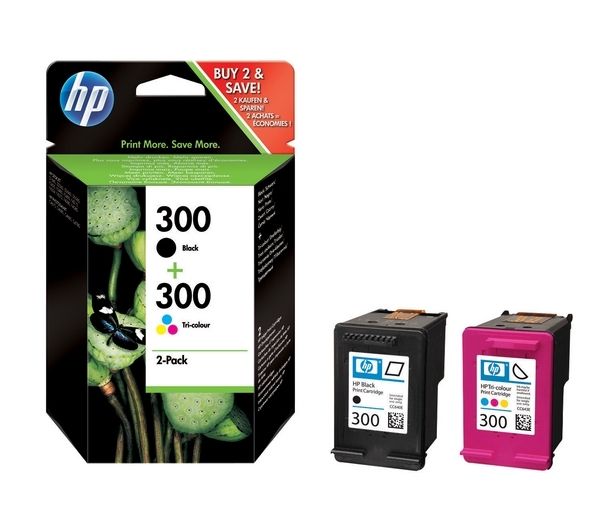 Image of HP 300 Original Tri-colour & Black Ink Cartridges - Multipack