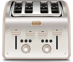 TEFAL Maison TT770AUK 4-Slice Toaster - Stainless Steel & Oatmeal Grey