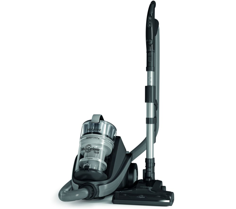 HOTPOINT SL M07 A4H B Cylinder Bagless Vacuum Cleaner - Silver, Silver