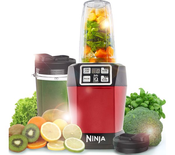 NINJA BL480UKMR Blender - Metallic Red, Red