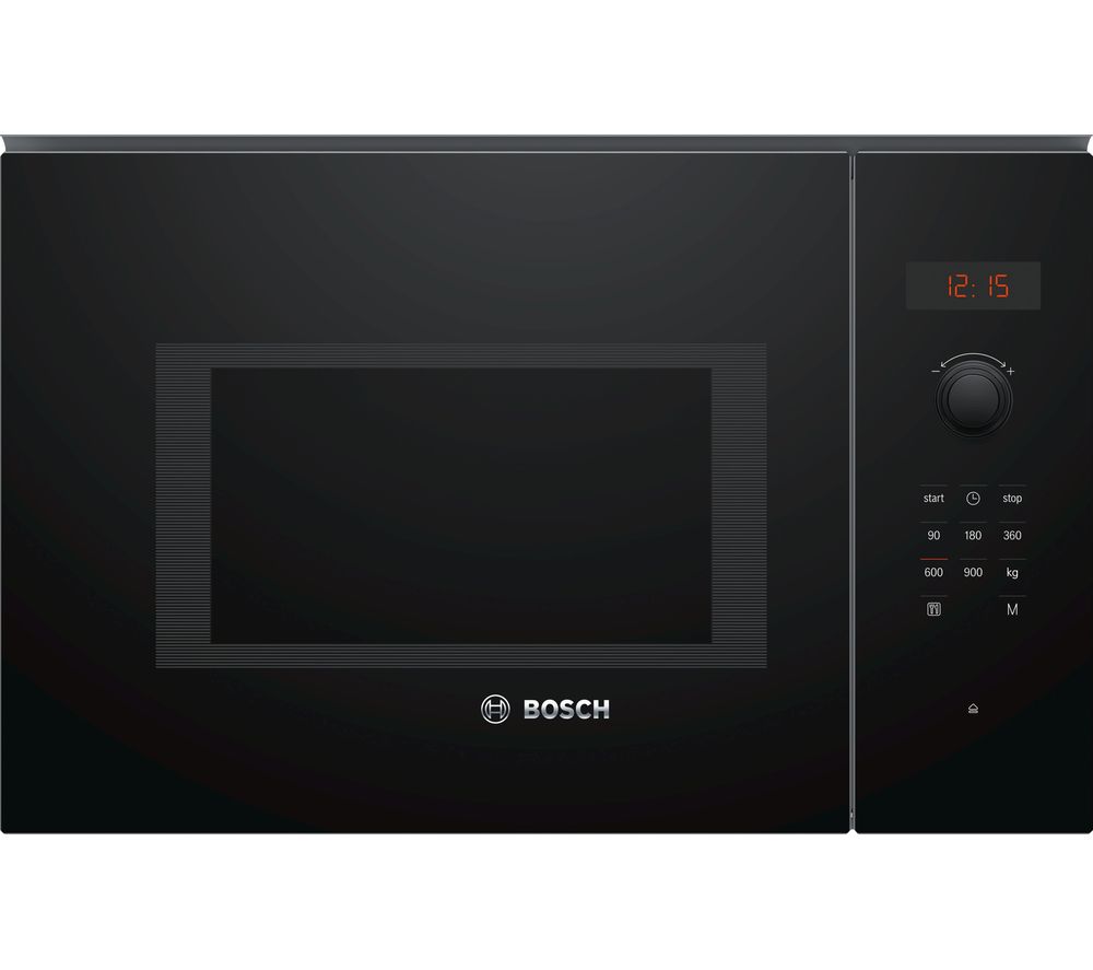 BOSCH Serie 4 BFL553MB0B Built-in Solo Microwave - Black, Black