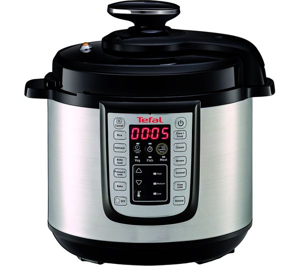 Tefal Cy505e40 All In One Pressure Cooker Stainless Steel Black