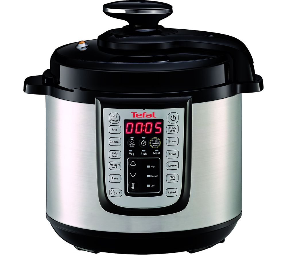 TEFAL CY505E40 All-in-One Pressure Cooker - Stainless Steel & Black