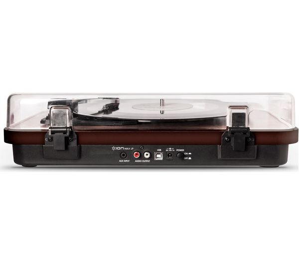 MAXLPDXUK ION Max LP Belt Drive Turntable Dark Wood Currys Business