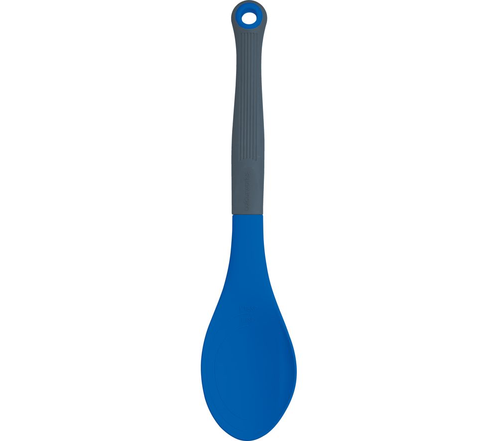 Silicone Cooking Spoon - Grey & Blue, Grey