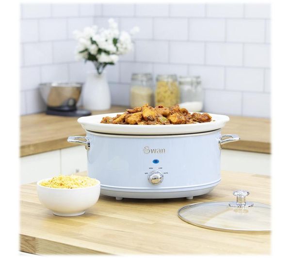 Buy SWAN Retro SF17031BLN Slow Cooker Blue Free Delivery Currys