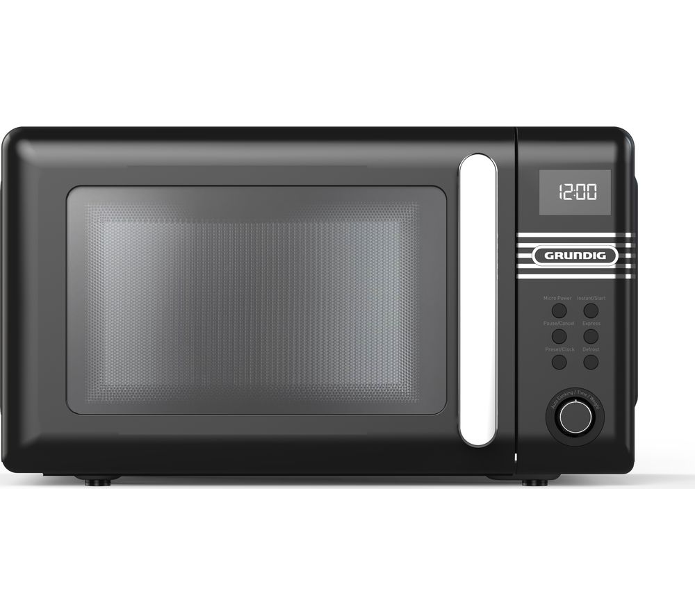GRUNDIG Retro GMF2120BCL Compact Solo Microwave - Black, Black