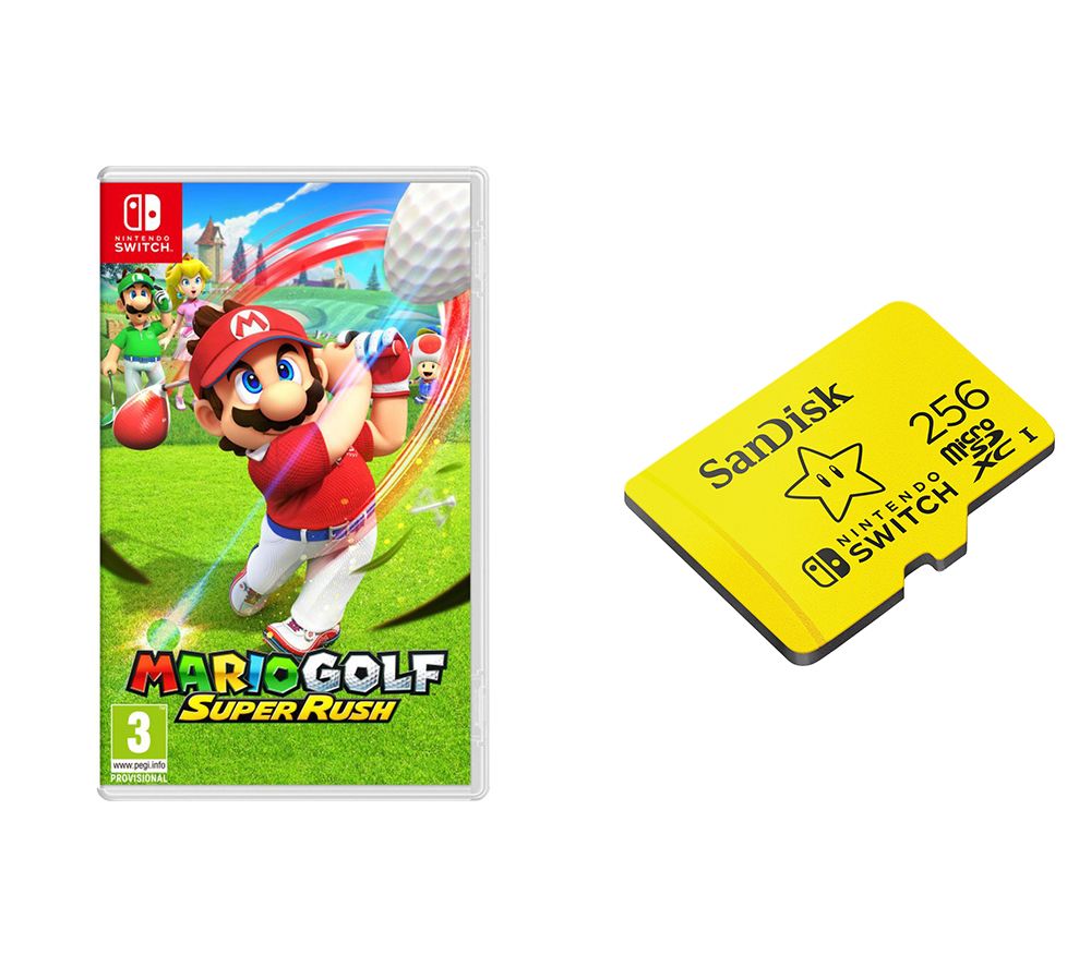 Mario Golf: Super Rush & SanDisk 256 GB Memory Card Bundle