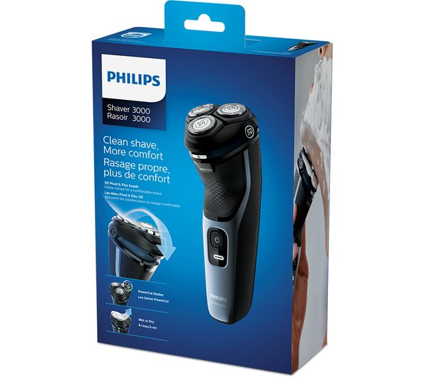 S3133/51 PHILIPS Series 3000 S3133/51 Wet & Dry Rotary Shaver Black