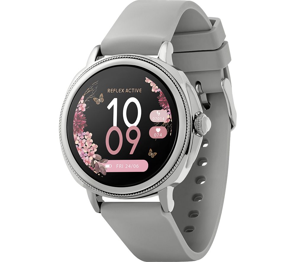 Series 25 Smart Watch - Silver & Grey, Silicone Strap
