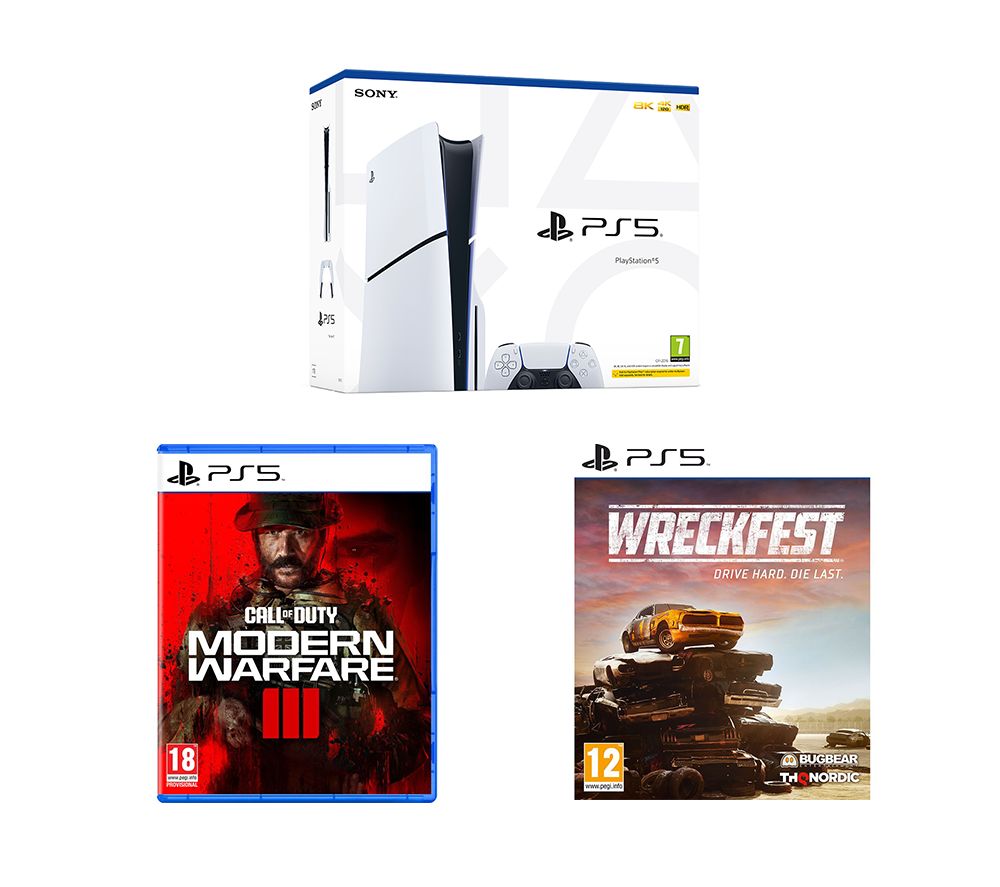 PlayStation 5 (Model Group - Slim), Wreckfest & Call of Duty: Modern Warfare III Bundle