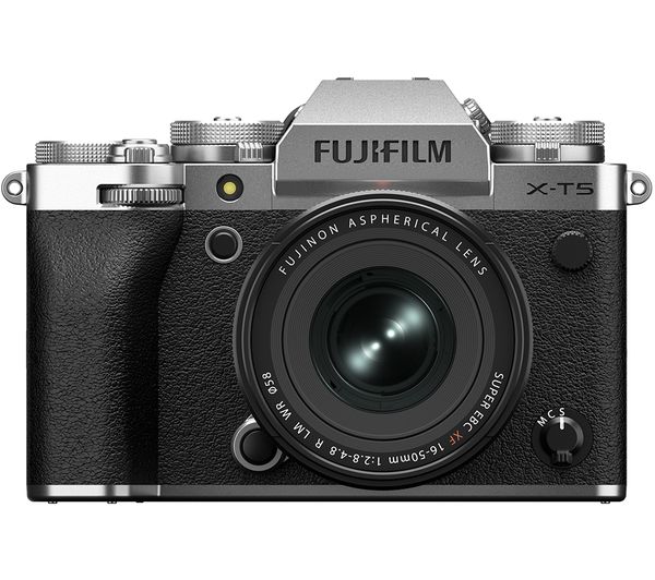 Image of FUJIFILM X-T5 Mirrorless Camera with FUJINON XF 16-50 mm f/2.8-4 R LM WR Lens - Silver