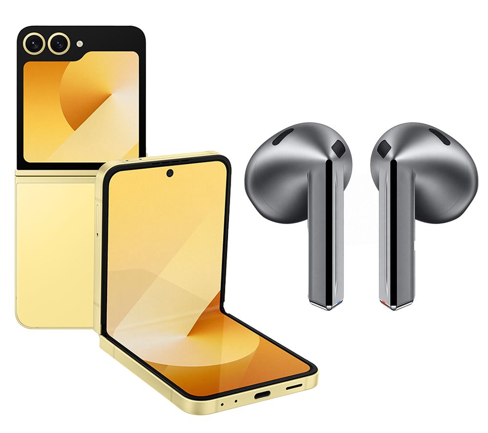 Galaxy Z Flip6 & Galaxy Buds3 Wireless Bluetooth Noise-Cancelling Earbuds Bundle - 256 GB, Yellow