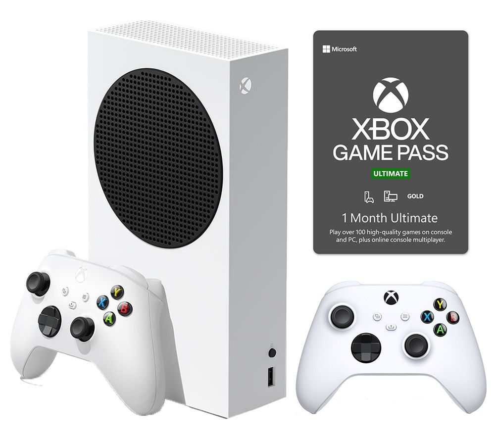 Xbox Series S (512 GB SSD), Wireless Controller (White) & Game Pass Ultimate (1 Month Membership) Bundle