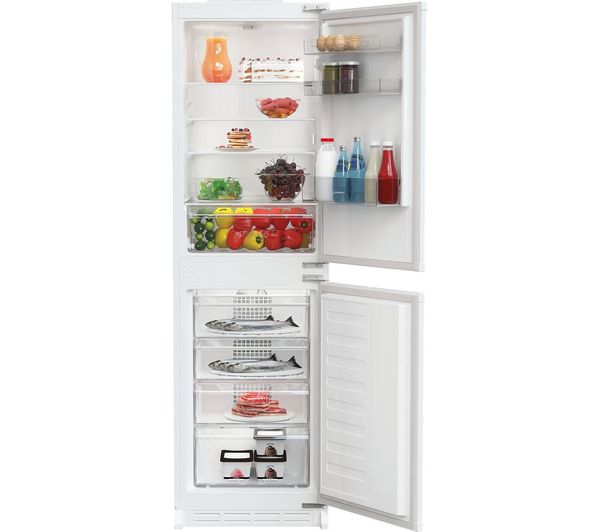 An image of INDESIT No Frost KINH 1261B4 UK Integrated 50/50 Fridge Freezer - Sliding hinge