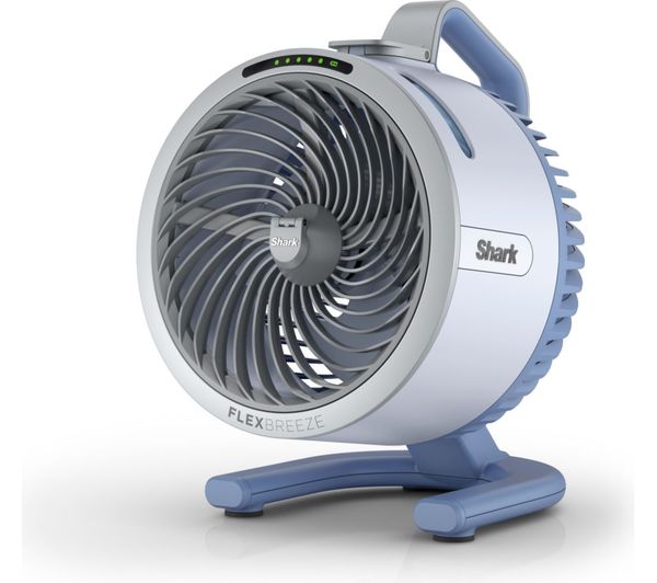 SHARK FlexBreeze HydroGo FA050UKBL Portable 6.8" Misting Turbo Fan - Glacier Blue & Cool Gray